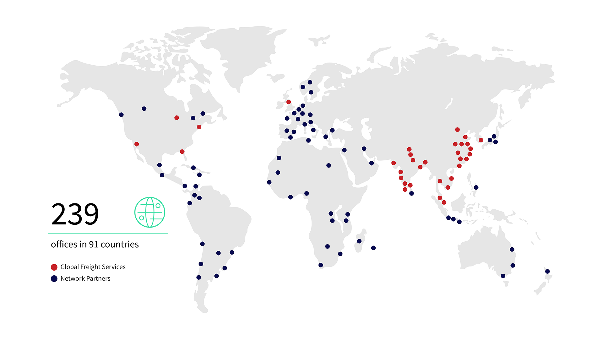 GLC global network map